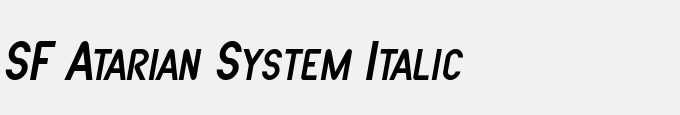 SF Atarian System Italic